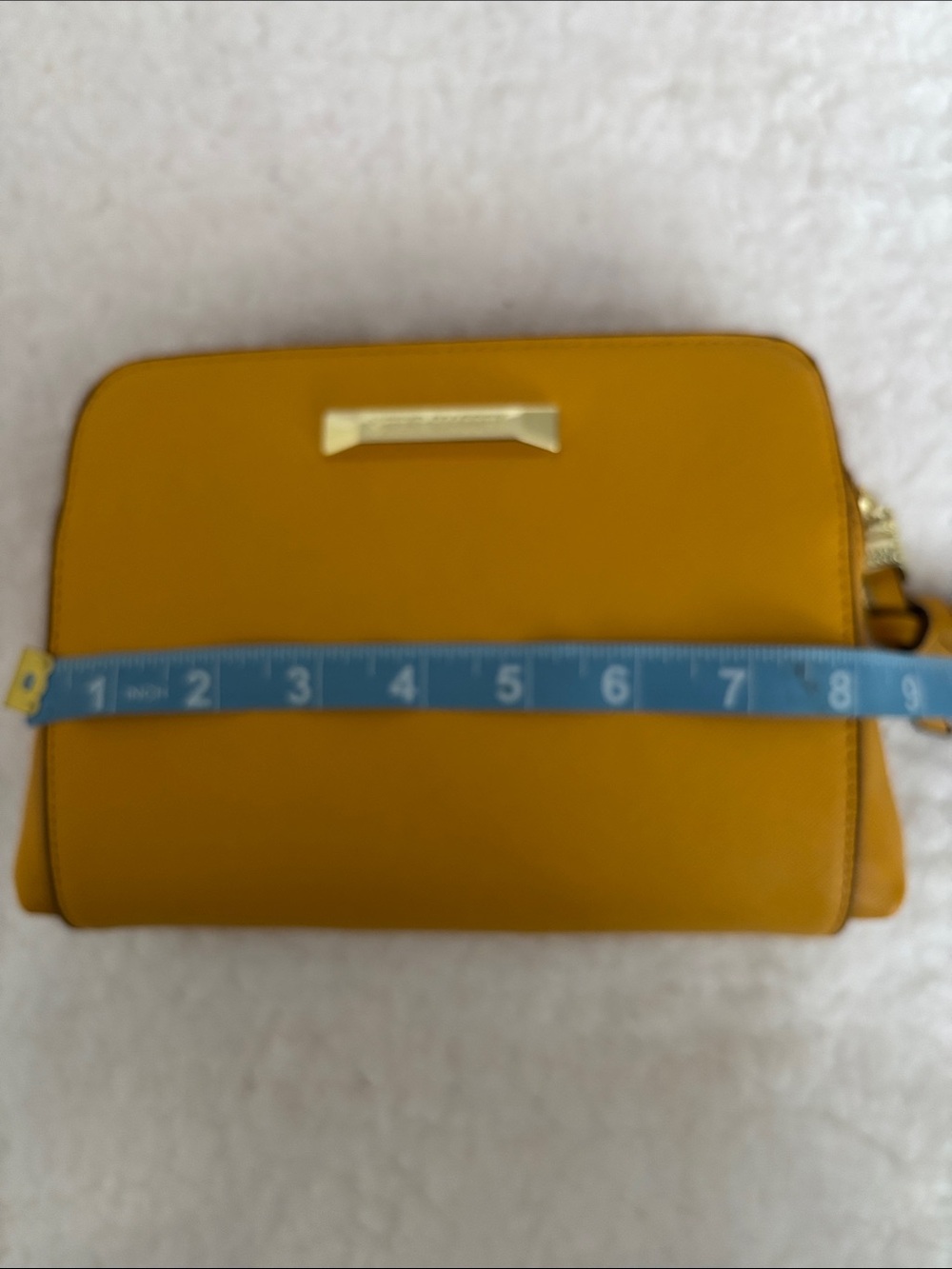 Steve Madden Yellow Crossbody Bag with Studded Multi-Color Strap - Picture 8 of 10